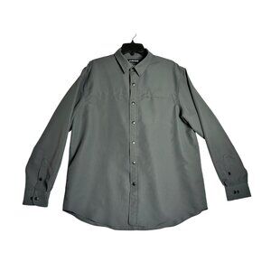 Solaris L/S Grey‎ Snap Button Outdoors Fishing Shirt Mens XL